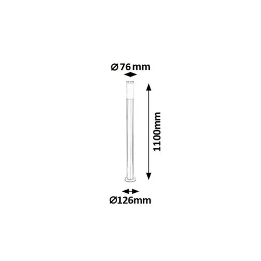 RÁBALUX Inox torch 8268 Kültéri állólámpa IP44 230V, 50Hz