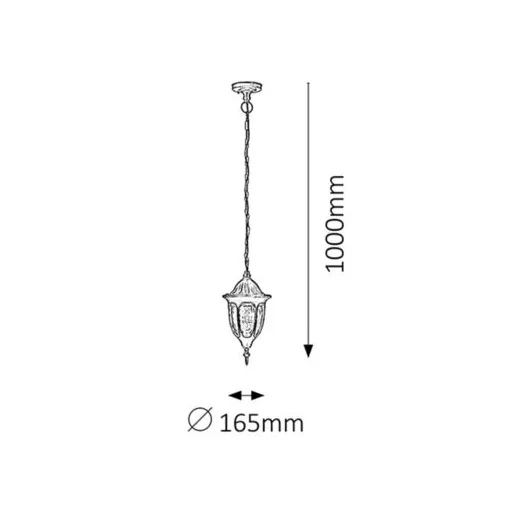 RÁBALUX Milano 8344 Kültéri függeszték IP43 230V, 50Hz