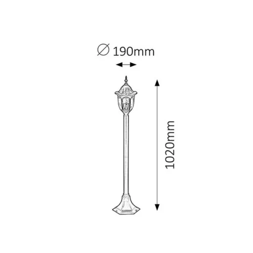 RÁBALUX Milano 8345 Kültéri állólámpa IP43 230V, 50Hz