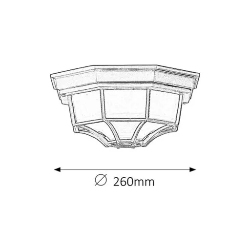 RÁBALUX Milano 8346 Kültéri mennyezeti lámpa IP43 230V, 50Hz