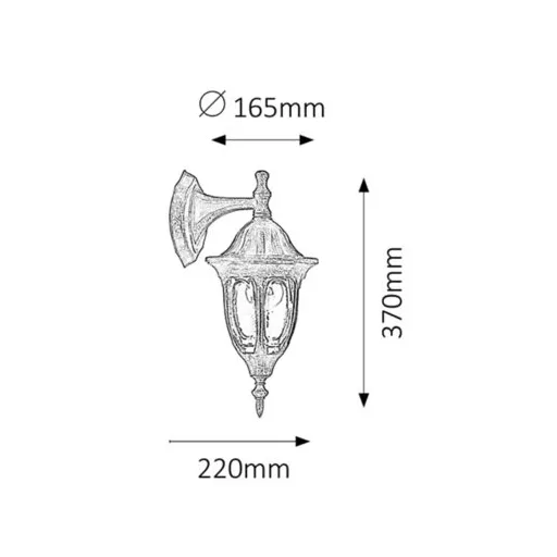 RÁBALUX Milano 8371 Kültéri fali lámpa IP43 230V, 50Hz