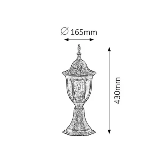 RÁBALUX Milano 8373 Kültéri állólámpa IP43 230V, 50Hz