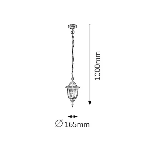 RÁBALUX Milano 8374 Kültéri függeszték IP43 230V, 50Hz