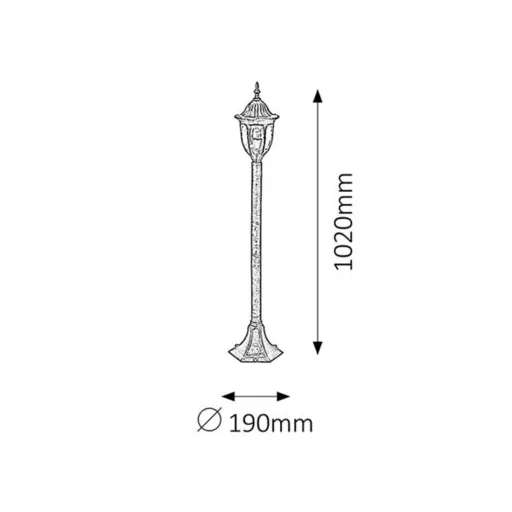 RÁBALUX Milano 8375 Kültéri állólámpa IP43 230V, 50Hz