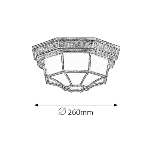 RÁBALUX Milano 8376 Kültéri mennyezeti lámpa IP43 230V, 50Hz