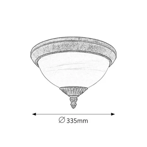 RÁBALUX Madrid 8377 Kültéri mennyezeti lámpa IP43 230V, 50Hz