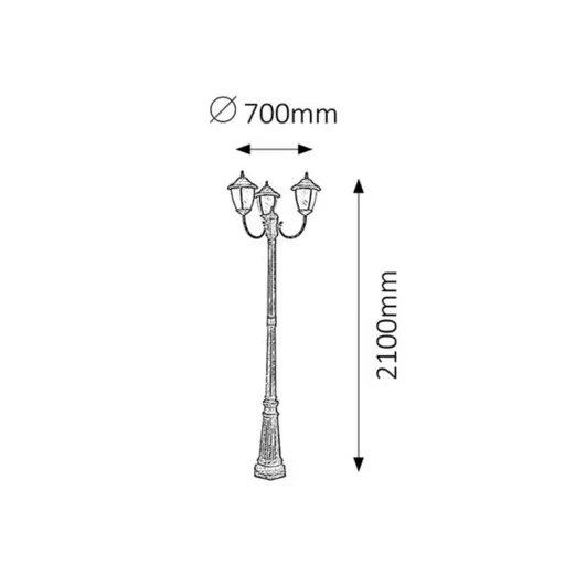 RÁBALUX Madrid 8379 Kültéri állólámpa IP43 230V, 50Hz