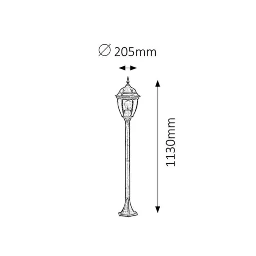 RÁBALUX Toronto 8385 Kültéri állólámpa IP44 230V, 50Hz