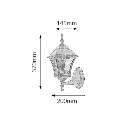 RÁBALUX Toscana 8392 Kültéri fali lámpa IP43 230V, 50Hz