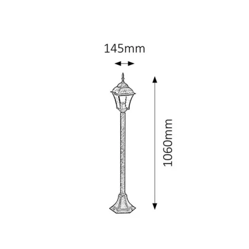 RÁBALUX Toscana 8395 Kültéri állólámpa IP43 230V, 50Hz