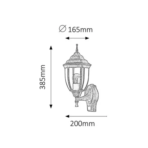 RÁBALUX Nizza 8458 Kültéri fali lámpa IP43 230V, 50Hz