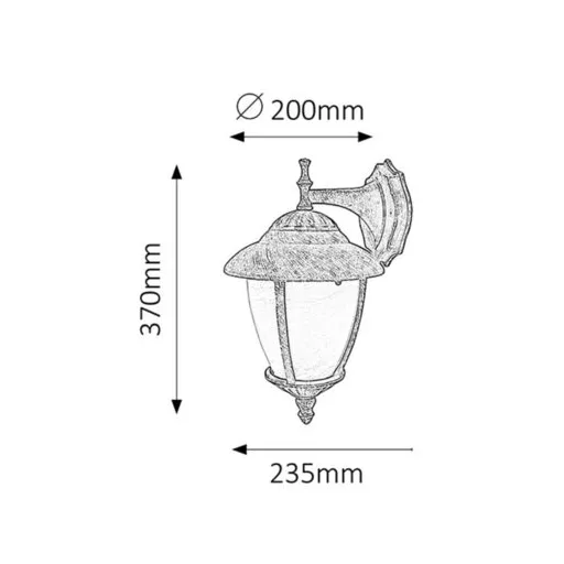 RÁBALUX Madrid 8476 Kültéri fali lámpa IP43 230V, 50Hz