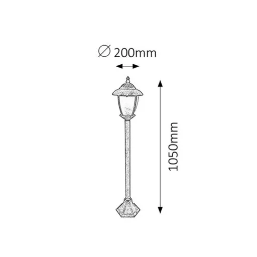 RÁBALUX Madrid 8480 Kültéri állólámpa IP43 230V, 50Hz