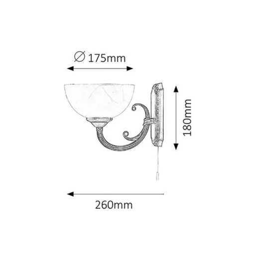 RÁBALUX Marlene 8541 Fali lámpa IP20 230V, 50Hz