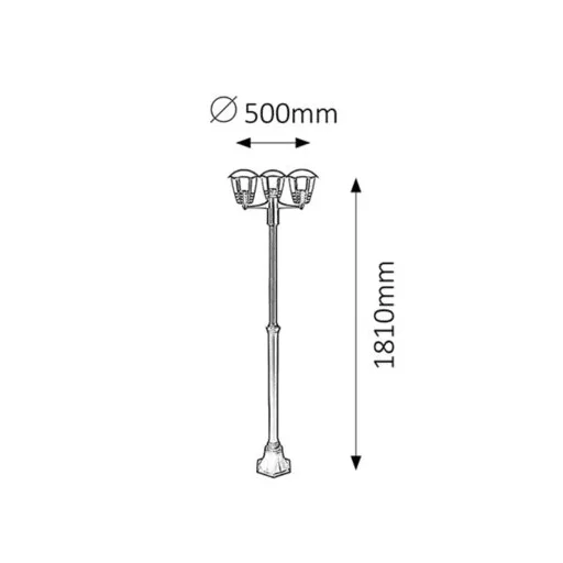 RÁBALUX Marseille 8569 Kültéri állólámpa IP44 230V, 50Hz