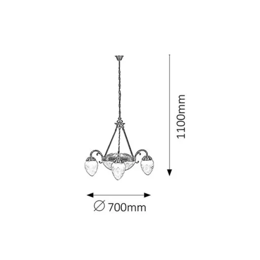 RÁBALUX Annabella 8633 Csillár IP20 230V, 50Hz