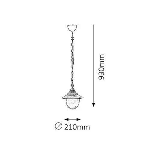 RÁBALUX Barcelona 8678 Kültéri függeszték IP43 230V, 50Hz