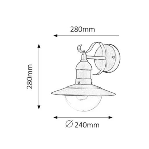 RÁBALUX Oslo 8680 Kültéri fali lámpa IP44 230V, 50Hz