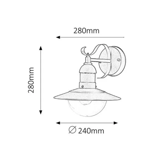 RÁBALUX Oslo 8682 Kültéri fali lámpa IP44 230V, 50Hz