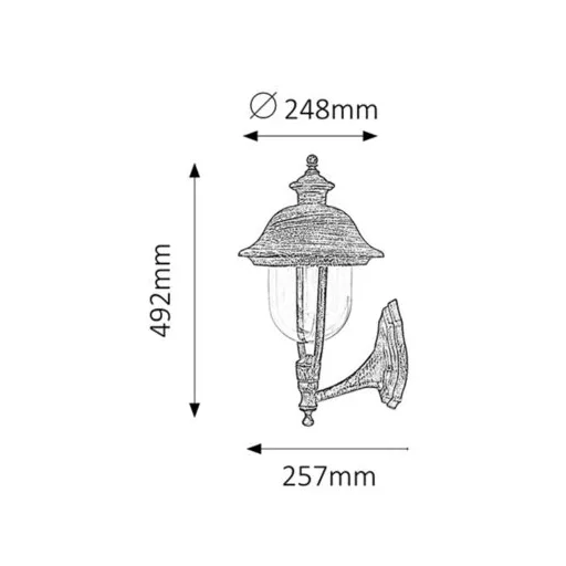 RÁBALUX New York 8697 Kültéri fali lámpa IP44 230V, 50Hz