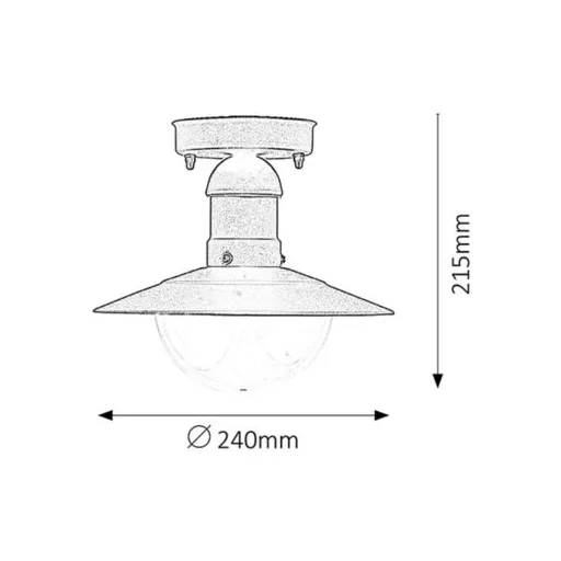 RÁBALUX Oslo 8716 Kültéri mennyezeti lámpa IP44 230V, 50Hz