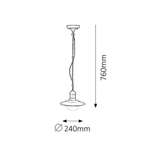 RÁBALUX Oslo 8717 Kültéri függeszték IP44 230V, 50Hz