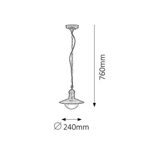 RÁBALUX Oslo 8737 Kültéri függeszték IP44 230V, 50Hz