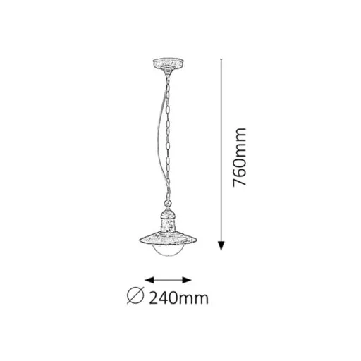 RÁBALUX Oslo 8740 Kültéri függeszték IP44 230V, 50Hz