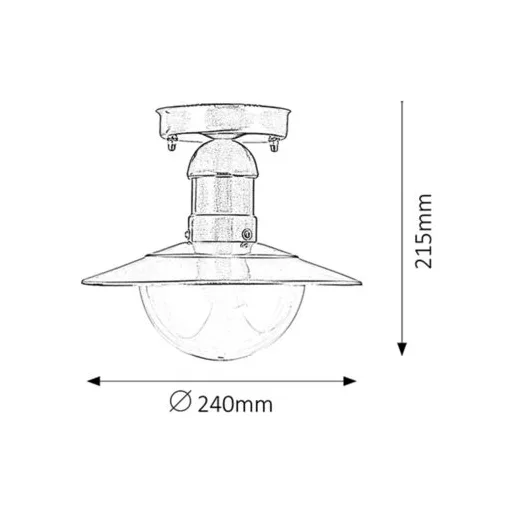 RÁBALUX Oslo 8763 Kültéri mennyezeti lámpa IP44 230V, 50Hz