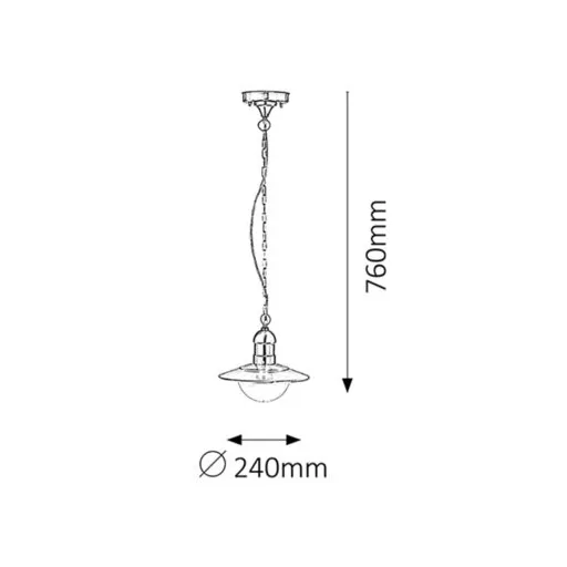 RÁBALUX Oslo 8764 Kültéri függeszték IP44 230V, 50Hz