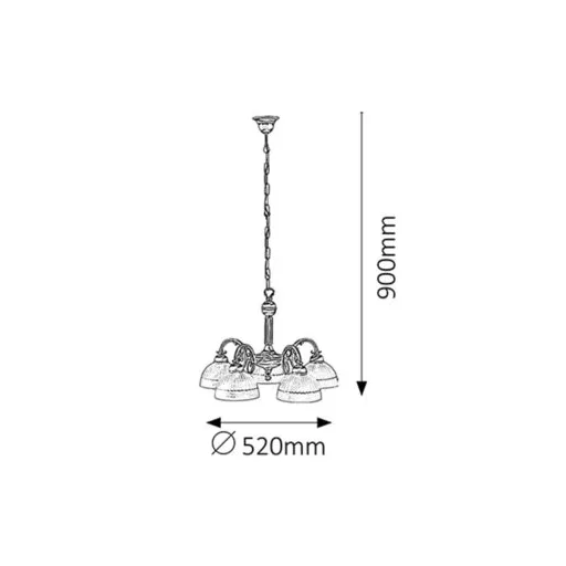 RÁBALUX Flossi 8815 Csillár IP20 230V, 50Hz