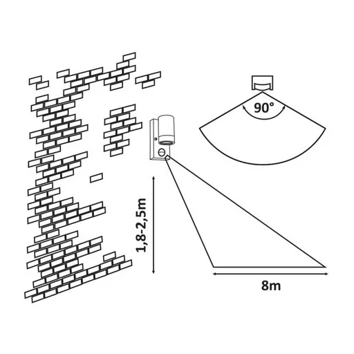 RÁBALUX Medina 8834 Kültéri fali lámpa IP44 230V, 50Hz