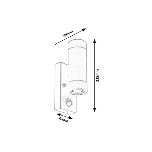 RÁBALUX Medina 8835 Kültéri fali lámpa IP44 230V, 50Hz