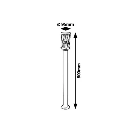 RÁBALUX Budapest 8890 Kültéri állólámpa IP44 230V, 50Hz
