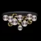 ELMARK 955DIAMOND3230CBGD DIAMOND LED CEILING LAMP 32W 3000K, BLACK+GOLD