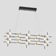   ELMARK 955MODULAR4830PGD MODULAR LED PENDANT 48W 3000K, BLACK+GOLD