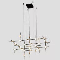   ELMARK 955MODULAR7230PGD MODULAR LED PENDANT 72W 3000K, BLACK+GOLD