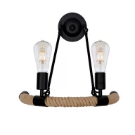 ELMARK 955ROPE2W ROPE FALI LÁMPA 2XE27 FEKETE