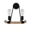 ELMARK 955ROPE2W ROPE FALI LÁMPA 2XE27 FEKETE