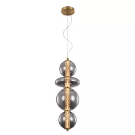   ELMARK 955SPLENDOR1830BSG SPLENDOR LED PENDANT 18W 3000K, BRASS+SMOKY GREY
