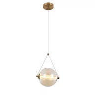   ELMARK 955SPLENDOR630BC SPLENDOR LED PENDANT 6W 3000K, BRASS+COGNAC GLASS