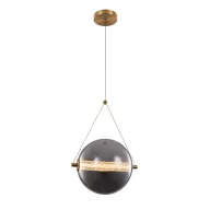   ELMARK 955SPLENDOR930BSG SPLENDOR LED PENDANT 9W 3000K, BRASS+SMOKY GREY