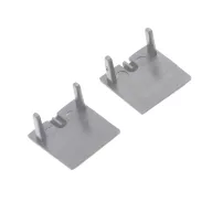   ELMARK 99ACC28ECCRSI EL-28ECCR END CAP FOR PROFILE EL-28CR, SILVER, SET