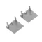 ELMARK 99ACC28ECCRSI EL-28ECCR END CAP FOR PROFILE EL-28CR, SILVER, SET