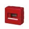 ELMARK EC64008 EC640 SURFACE ENCLOSURE 8 MOD.(1X8) +LOCK IP65 RED