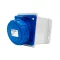 ELMARK EC690511D EC690 WALL MOUNT. SOCKET 16A IP67 1P+N+E 220-240V