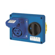   ELMARK EC69292 EC690 HOR. PANEL SOCKET 2P+E 32A WITH SWITCH IP44